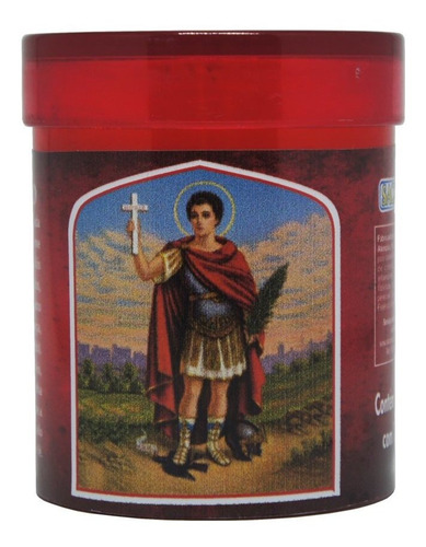 Imagem 2 de 2 de Vela Perfumada Acrílica Santo Expedito 7cm