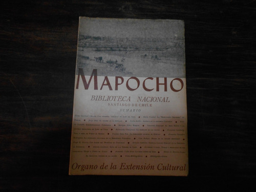 Revista Mapocho. Biblioteca Nacional. T. I. N° 1. 1963.