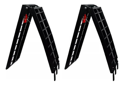 comprar 2 Rampas Aluminio 680kg Carga Rzr Cuatrimoto Remolque Negro