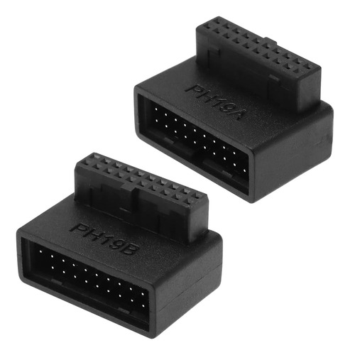 Emagtech 2pcs Usb 3.0 19/20 Pin 90 Degree Adaptador Macho A 