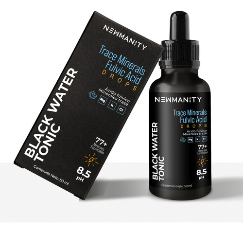 Black Water Tonic 50 Ml | Alcalinizador | Fulvico Shilajit