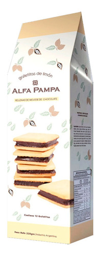 Alfa Pampa Galletas Limón Rellenas Mousse 228gr Cioccolato