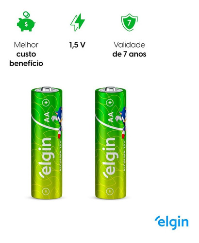 Cartela Com 4 Pilhas Aa Alcalina Energy Elgin