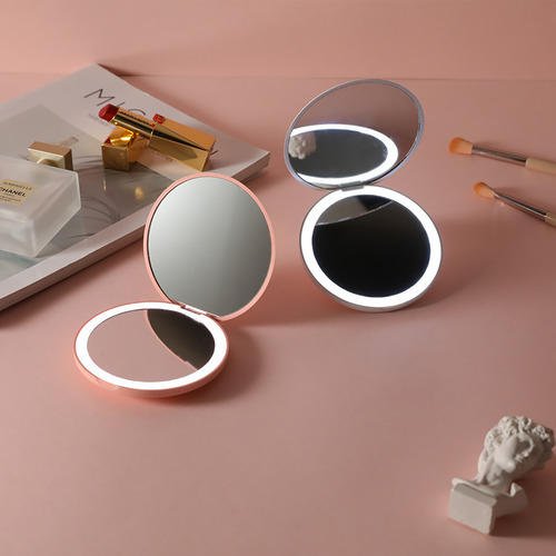 Espejo Pequeño Plegable Portátil Luces Led