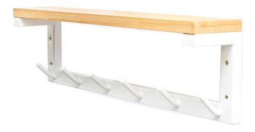 Imagen 4 de 5 de Perchero De Pared Con Estante Escandinavo Industrial