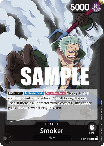 Smoker Lider Carta One Piece Original Tcg+30 Cartas 