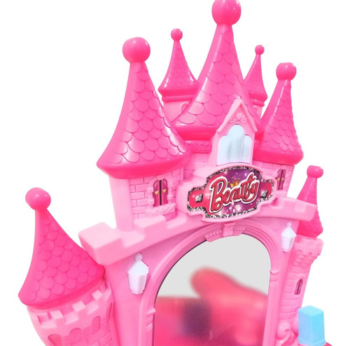 Imagen 4 de 6 de Tocador Niña Luces Y Sonido Set De Belleza Castillo / Lhua