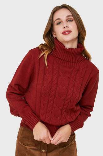 Sweater Tipo Cadeneta Terracota Nicopoly