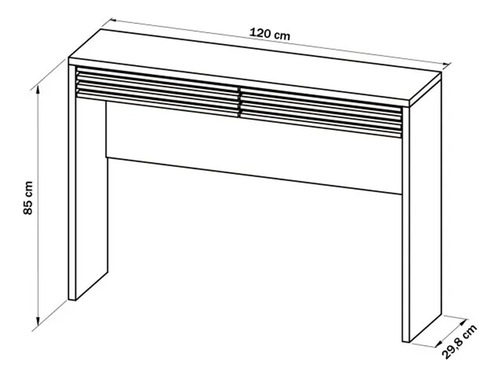Mesa Arrimo 2 Cajones Natural Tecnomobili