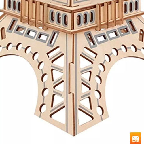 Rompecabezas 3d Madera Mdf Torre Eiffel Decoracion Juguete