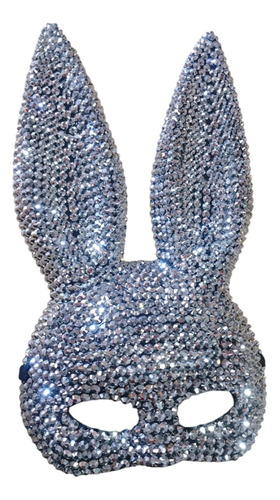Antifaz Máscara Conejo Pedrería Disfraz Halloween Playboy Bl