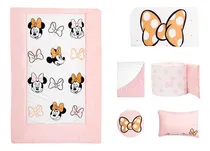 Comprar edredon para cuna cama cuna corral Adorable Minnie disney set de 6 piezas para cuna de 80 x 140 cm