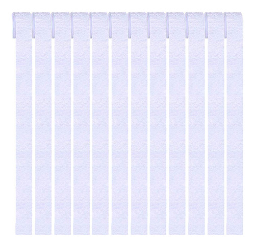 Serpentina Papel Crepe 12 Rollo Color Blanco Para Fiesta