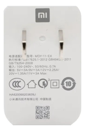 Cargador Mi 33w Turbo Con Cable Tipo-c De 7 Pines