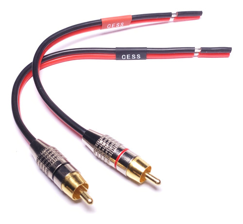 Cess-064-1f Cables De Altavoz A Adaptador De Enchufes Rca, 2