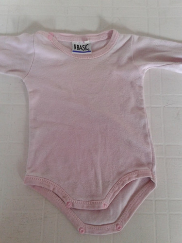 Enterito Osito Bebe Rosa Basic Talle 9 Meses