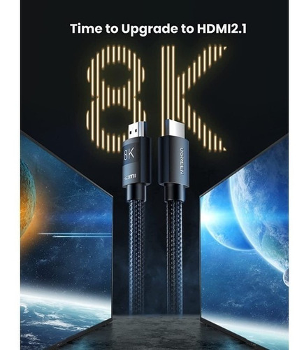Cable Hdmi Ugreen De 3 Metros 8k 60hz V2.1