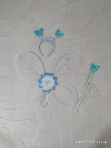 Disfraz De Mariposa Niña Con Accesorios - Nilon