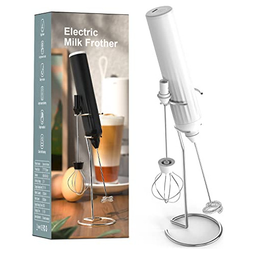 Milk Frother For Coffee With Rechargeable And Stand Set...