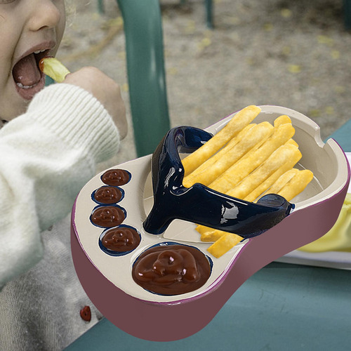 4 Plato De Patatas Fritas, Plato Creativo Para Servir Con