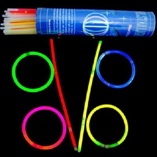 Imagem 6 de 10 de Kit 100 Pulseira Neon Alto Brilho Festa Balada Atacado