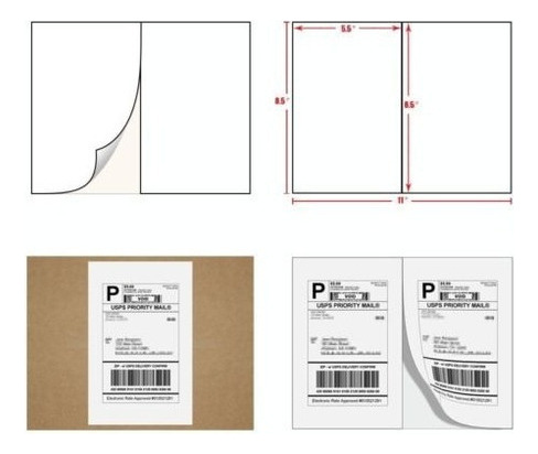 Etiquetas Autoadhesivas 8.5x5.5