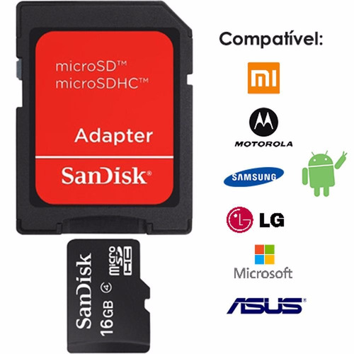 Cartão De Memória Sandisk Para Celular 16gb