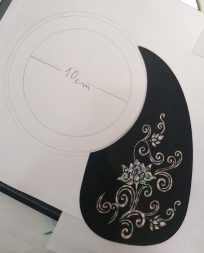 Golpeador Para Guitarra Acústica Pickguard Silver Flower