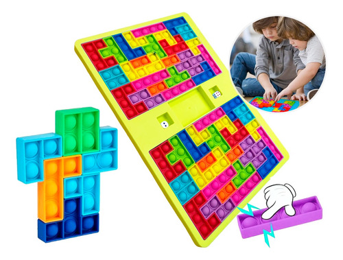 Pop It Rompecabezas Juegos Vs Burbujas Bloques Tetris Puzzle