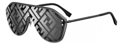 Fendi Ff M0039/g/s V81/md New Aviator Grey Black