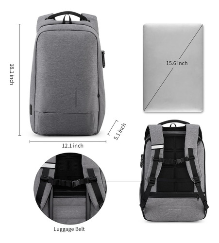 Mochila Kingsons Para Ordenador Portátil, Mochila...