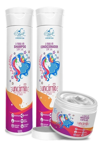 Kit Encanto Do Unicornio Capilar Completo Belkit 3 Itens