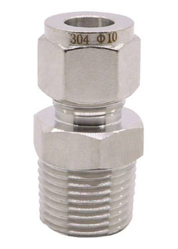 Conector Macho Acero Inoxidable 1/4  Od X 1/4  Npt