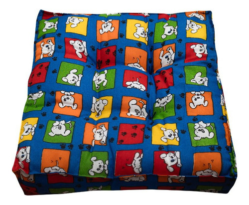 Futon 50x50cm Almofada Assento Turco Colorido Decorativo Cor Puppy Desenho Do Tecido Estampado