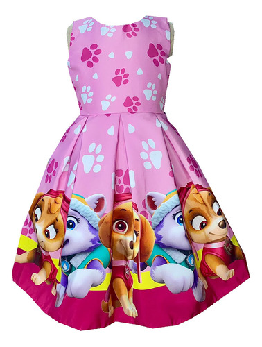 Vestido Rotondo Para Niñas De Paw Patrol - Rj