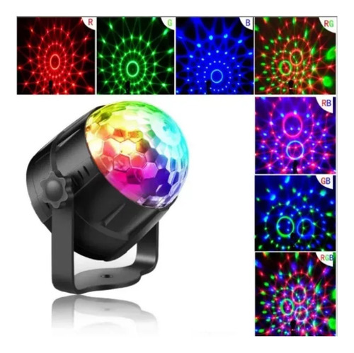 Mini Bola De Discoteca Led Rgb Em Forma De Bola, 2 Unidades