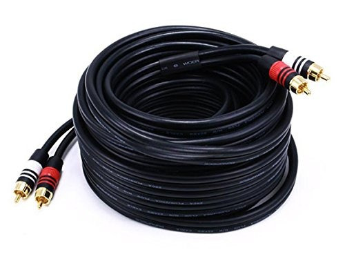 Cable De 2 Rca A 2 Rca 22awg De 35' Color Negro Monoprice