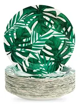 Comprar Platos Desechables 9  Tropical 80-pack Verde Para Fiestas