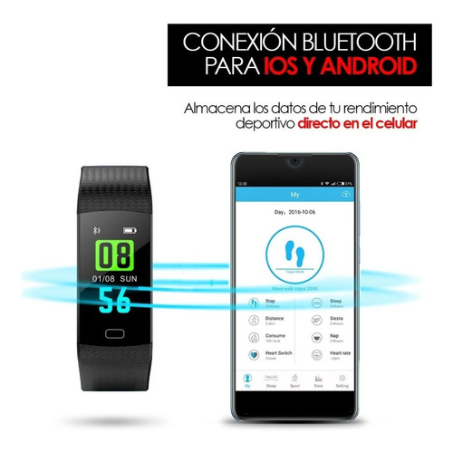 Imagen 3 de 10 de Pulsera Inteligente Ritmo Cardiaco Contra Agua S4 Redlemon