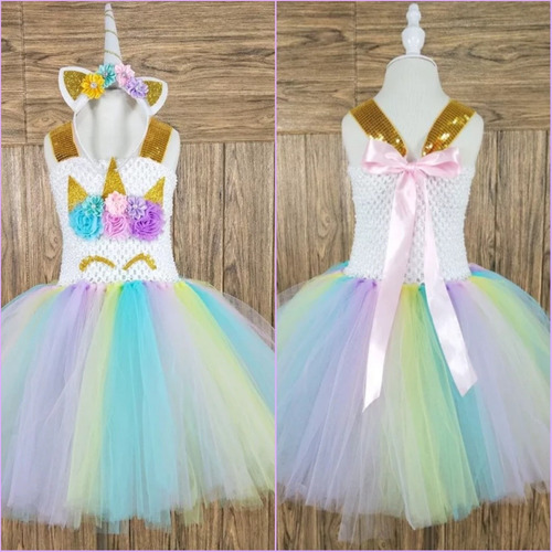 Vestido Unicornio Niña Talla 12 Meses Y 2t