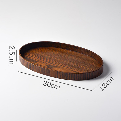 Bandeja De Madera Para Servir Café, Té, Bandeja Ovalada