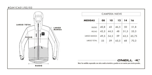 Imagen 10 de 10 de Campera O'neill De Nieve Niños Textured
