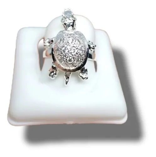 Anillo De Tortuga Movible En Plata 925 Garantizado