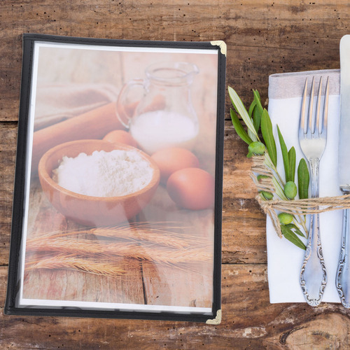 Carpeta De Menú De Restaurante Con Bolsillos Insertables, Li