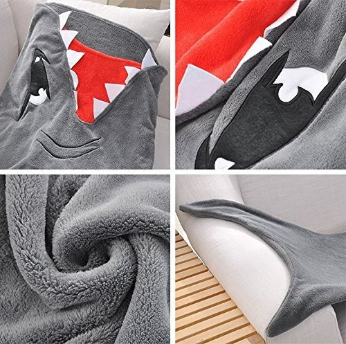 Imagen 6 de 9 de Cobija Tiburon Para Niños Cozy Snuggie
