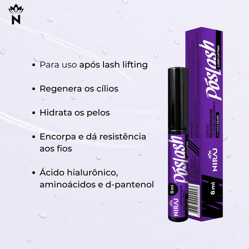 Kit Atacado 20 Séruns Regenerador Pós Lash Lifting Niraj 8ml