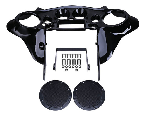 Front Glossy Black Double Din Inner Batwing Fairing For  Aam