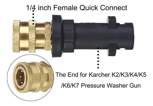 Adaptador Rapido Corto Para Karcher K2-k7 Sin Boquillas