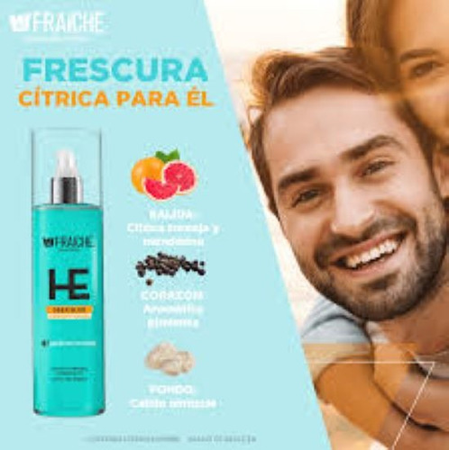 2 Fraiche Bodys Corporales Para Caballero He Deep Blue 250ml