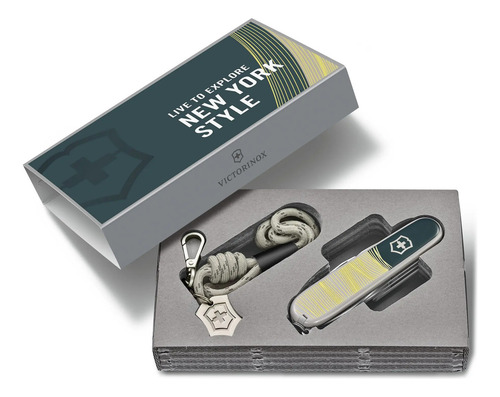 Cortapluma Victorinox Companion Estilo Ciudades + Cordon. Color New York Style